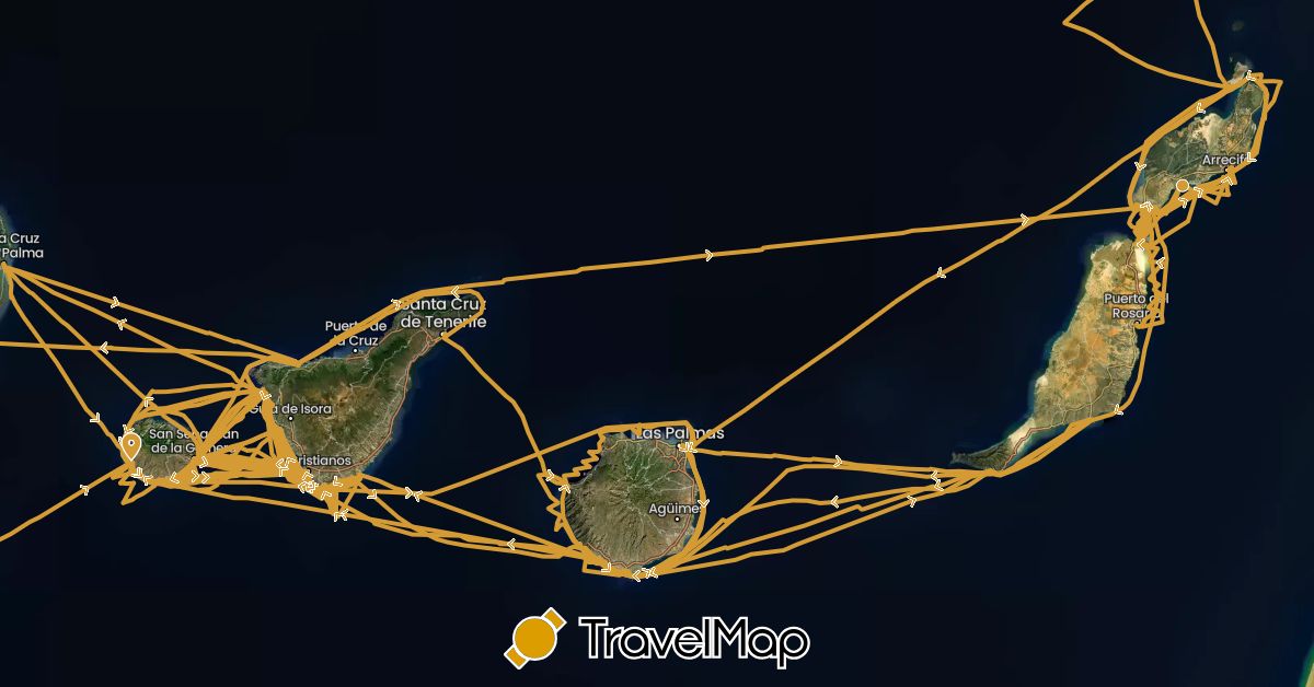 TravelMap itinerary: driving, sv marin in Spain (Europe)