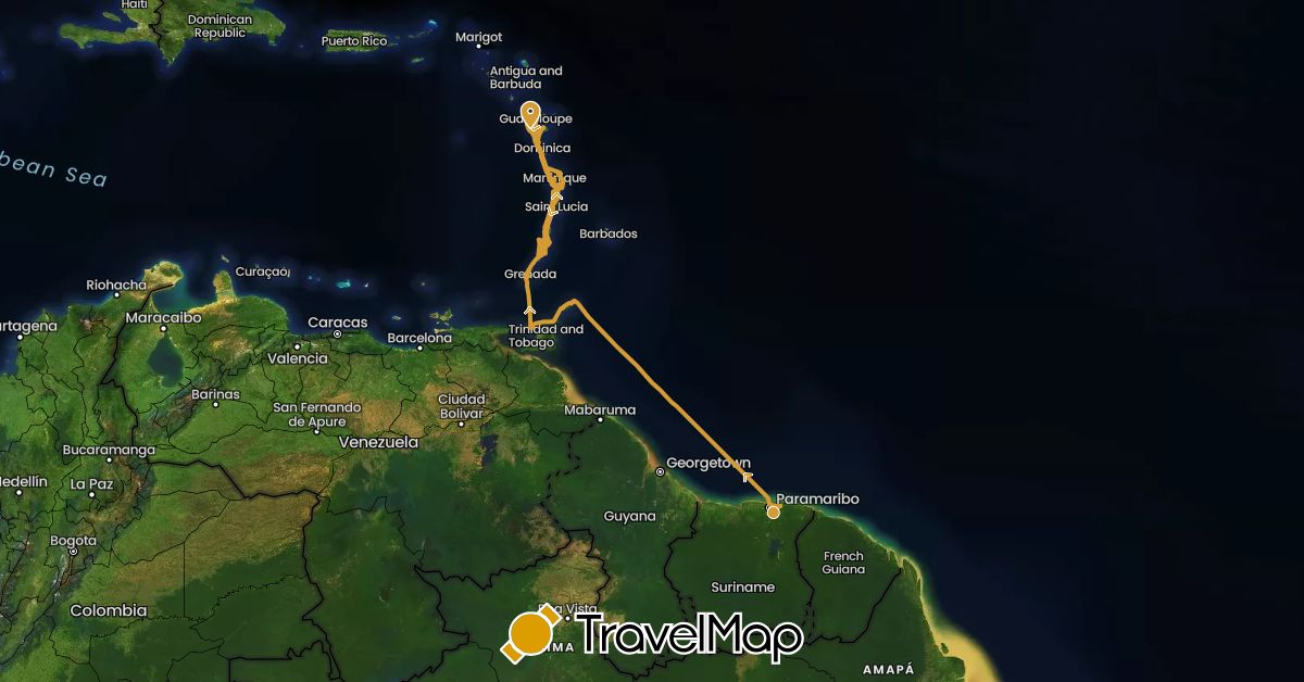 TravelMap itinerary: driving, sv marin