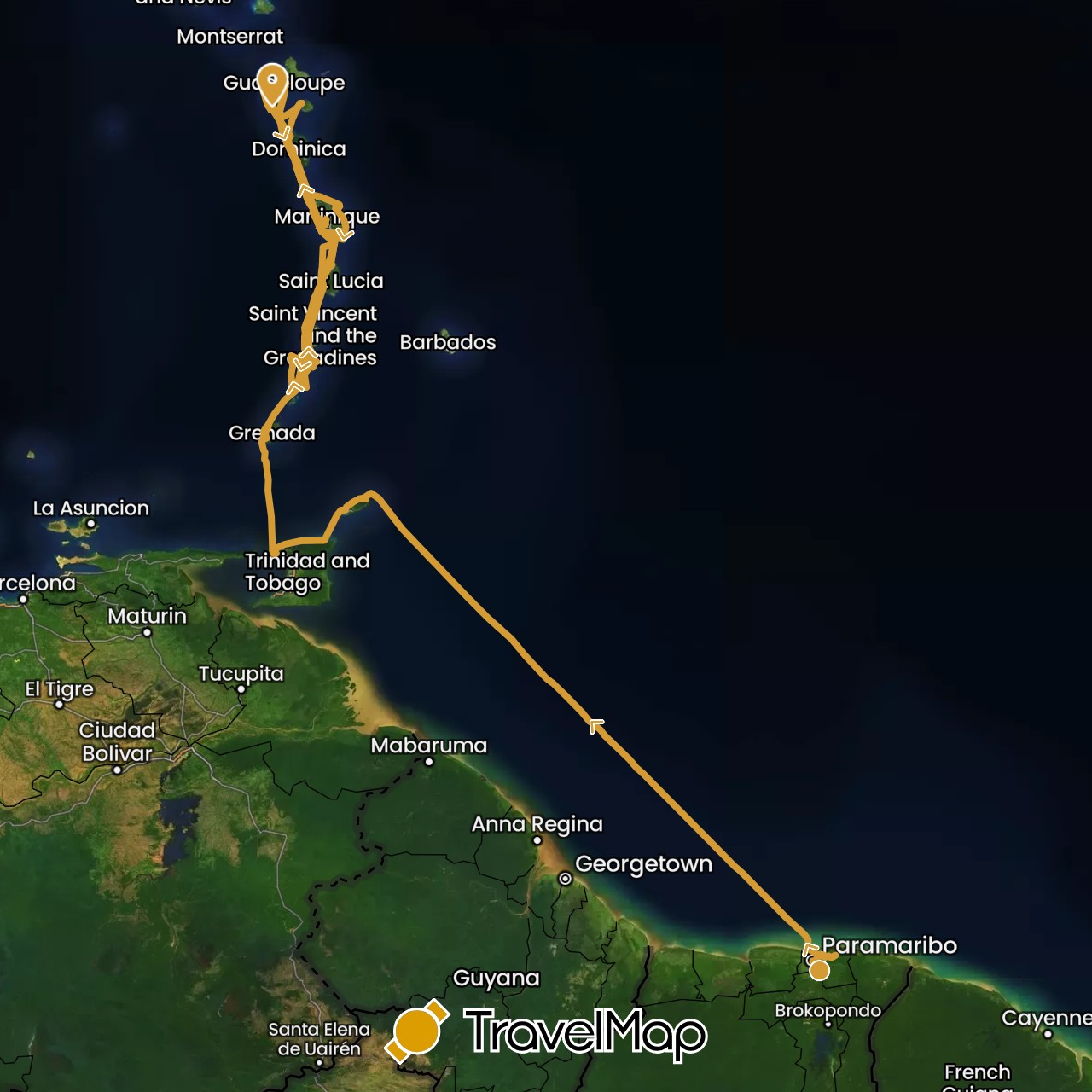 TravelMap itinerary: driving, sv marin
